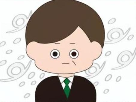 氷河期世代　スーツ　男性 氷河期世代,就職氷河期,氷河期,吹雪,会社員,中年,中高年,スーツ,男性,人物のイラスト素材