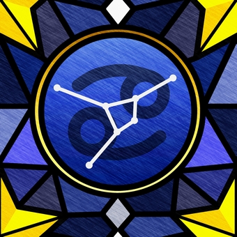 シームレスな色鉛筆風で蟹座　ｐ 蟹座,かに座,星座,星,占い,運勢,色鉛筆画,手描き風,色鉛筆,にじみのイラスト素材