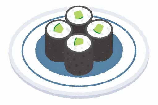 皿にのった寿司 寿司,寿司ネタ,すし,鮨,米,酢飯,回転寿司,コメ,こめ,スシのイラスト素材