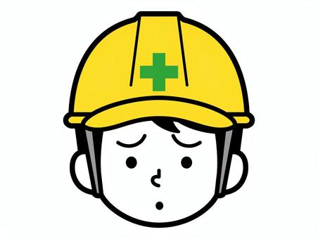 Illustration, male, site supervision, icon, 