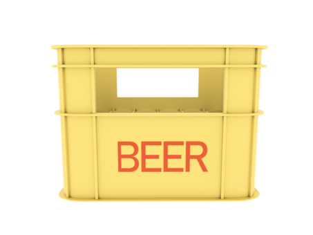 黄色のビールケース ビールケース,ケース,ビール箱,入れ物,3d,cg,黄色のイラスト素材