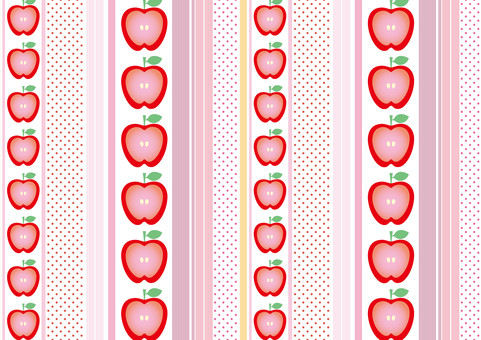 りんごの壁紙 りんご,フルーツ,ストライプ,ドット柄,赤,ピンク,かわいい,壁紙,テクスチャーのイラスト素材