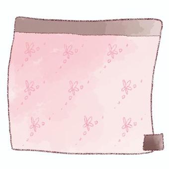 ハンドタオル ハンドタオル,手拭き,布,水彩,鉛筆のイラスト素材