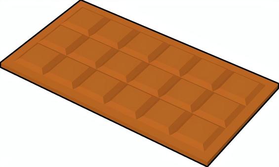 ミルクチョコレート 食品,お菓子,チョコレート,ミルクチョコレート,板チョコ,茶色,蛍光色,3dcg,立体,デフォルメのイラスト素材