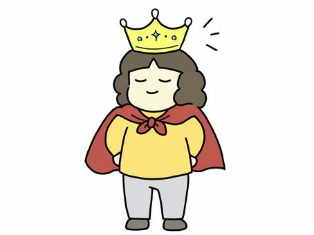 王様っぽい人 王様,王冠,マント,偉い,偉そう,リーダー,トップ,キング,国王,王のイラスト素材