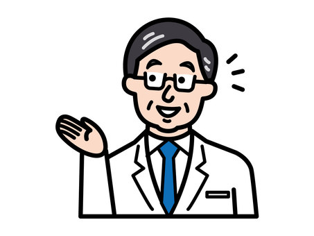 紹介する医師 医師,病院,説明,受診,主治医,保健指導,問診,保健医,治療,相談のイラスト素材