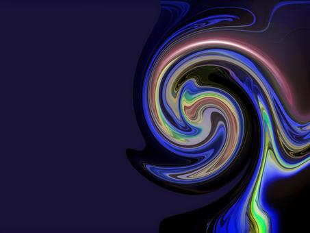 Psychedelic swirl of blue on black, , JPG