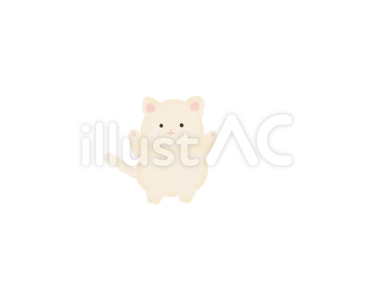白猫 猫,白猫,動物のイラスト素材