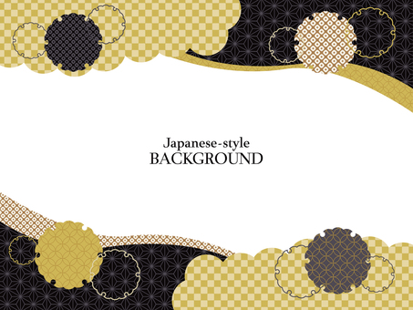 新春の和風フレーム素材(黒×金・雪輪) 新春の和風フレーム素材(黒×金・雪輪) 和柄,和風,フレーム,背景,年賀状,正月,市松,麻の葉,壁紙,枠のイラスト素材