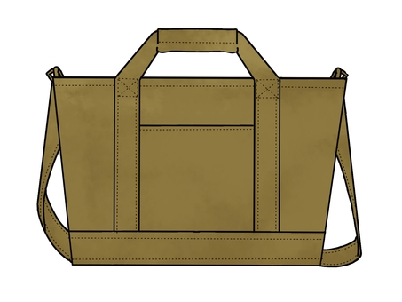 Illustration, un sac, sac fourre-tout, khaki, 