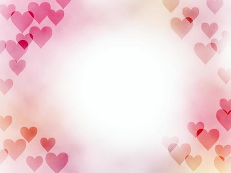 ふわふわハートの背景_赤系 ハート,ふわふわ,グラデーション,背景,壁紙,テクスチャ,柔らかい,明るい,優しい,ナチュラルのイラスト素材