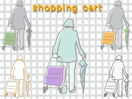 Shopping cart (silver cart), Shopping cart (silver cart), shopping cart, cart, silver cart,