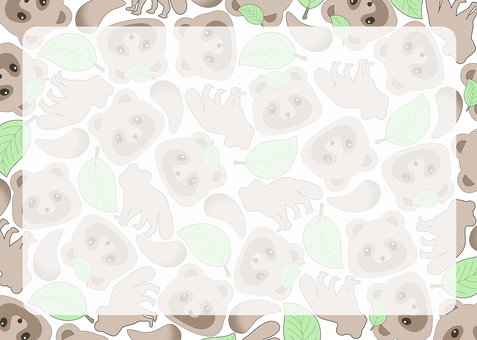 Illustration, raccoon, frame, animal, 