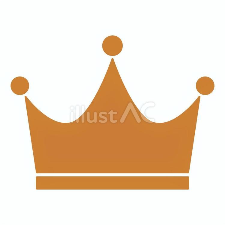 王冠マークC（ブロンズ） 王冠マーク,王冠,冠のイラスト素材