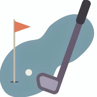 【そのまま使える】ゴルフ ゴルフ,フラッグ,ボール,スポーツ,コース,ホールインワン,グリップ,アイコン,素材,イラストのイラスト素材
