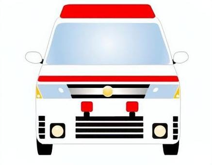 救急車1 救急車,ミニバン,ワンボックスカー,車,自動車,乗用車,挿絵,乗り物,正面,シンプルのイラスト素材