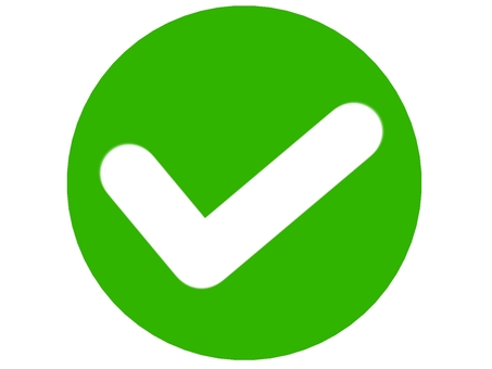 チェックマーク　緑　塗り潰し チェックマーク,チェック,アイコン,かわいい,丸,緑,レ点,ok,合格,認証のイラスト素材