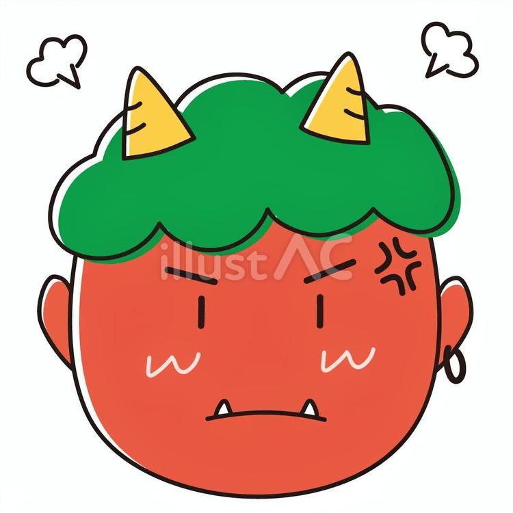 怒りんぼ鬼イラスト - No: 26016109｜無料イラスト・フリー素材なら「イラストAC」