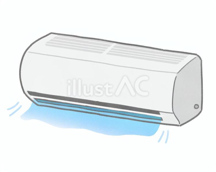 きれいな空気を出すエアコン エアコン,家電,クーラーのイラスト素材