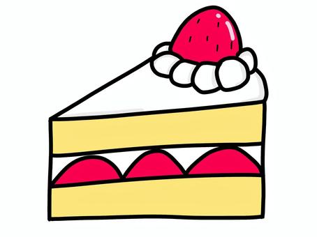 ショートケーキ ショートケーキ,ケーキ,スイーツ,デザート,ドルチェ,甘い,美味しい,癒し,シンプル,おやつのイラスト素材