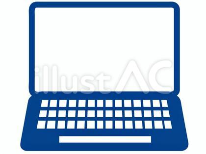 パソコンのシルエット 画面透過