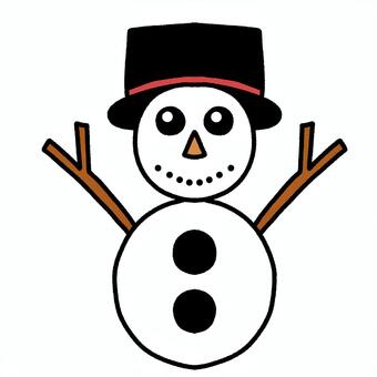 雪だるま 雪だるま,スノーマン,冬,雪,アイコンのイラスト素材
