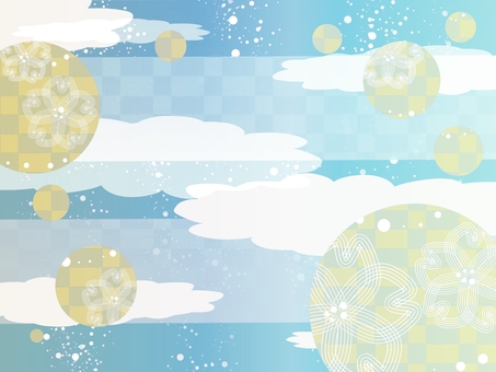 Japanese Japanese pattern Sakura cloud background, JPG Japanese Japanese pattern Sakura cloud background, with, japanese style, and handle, JPG
