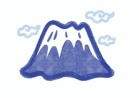イラスト＿お山 山,雪山,手書き,筆,和,和風,豪快,繊細,落ち着き,田舎のイラスト素材