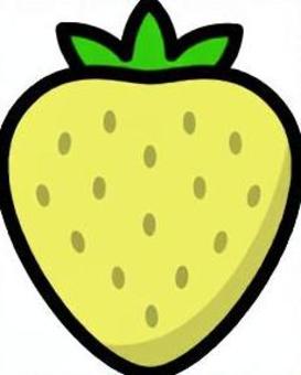 黄色のいちごです。