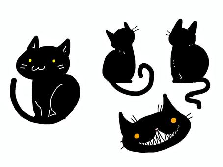 黒猫 黒猫 猫,黒猫,かわいいのイラスト素材
