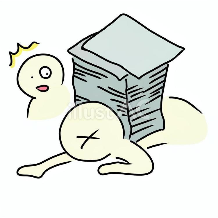 仕事大丈夫？ 押しつぶされる,業務,過労のイラスト素材