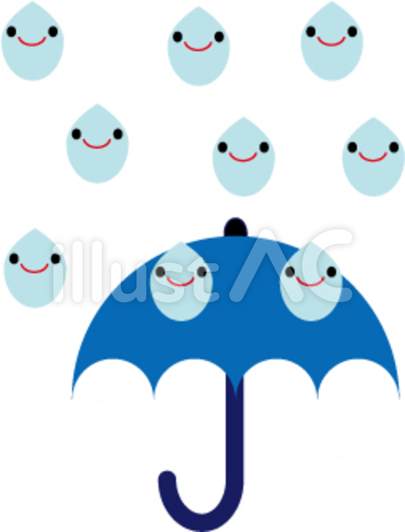 雨 雨天,雨マーク,天気予報マークのイラスト素材