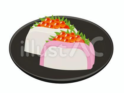 いくらと大葉のかまぼこサンド