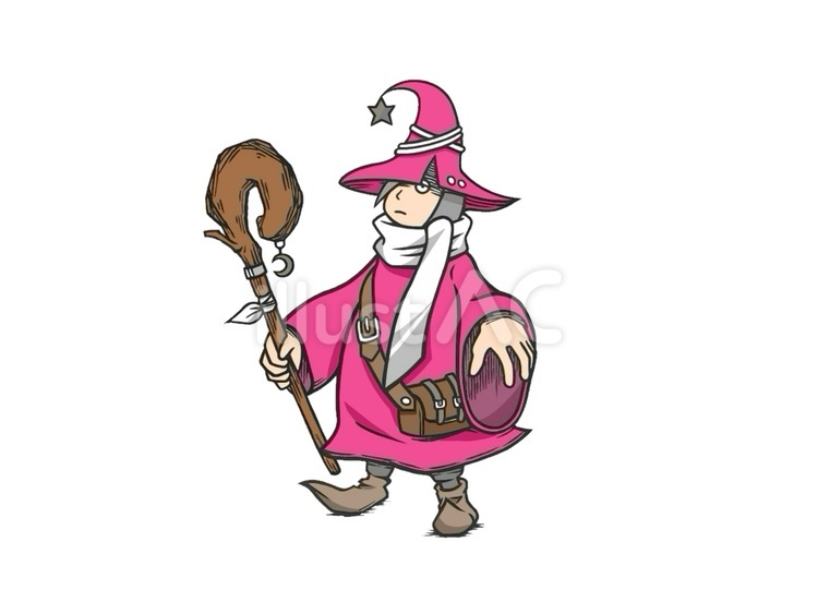 ゲームに出てくる魔法使い(ウィザード) 魔法使い,ウィザード,装備のイラスト素材