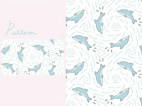 パターン画像 イルカ パターン画像 イルカ イルカ,生き物,動物のイラスト素材