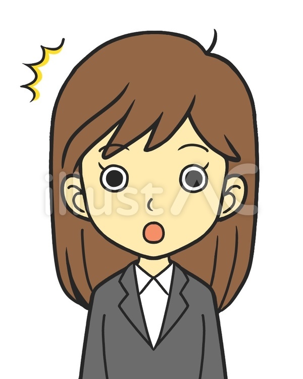 女性会社員　驚く 女性,会社員,驚くのイラスト素材