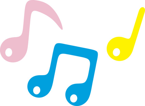 音符アイコン パステル 音符アイコン パステル 音符,メロディ,音楽,8分音符,鼻歌,ルンルン,罫線,線,飾り罫,ラインのイラスト素材