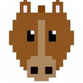 馬　ドット絵 馬,うま,ドット絵,ドット,2026,年賀状,どっと,どっと絵のイラスト素材