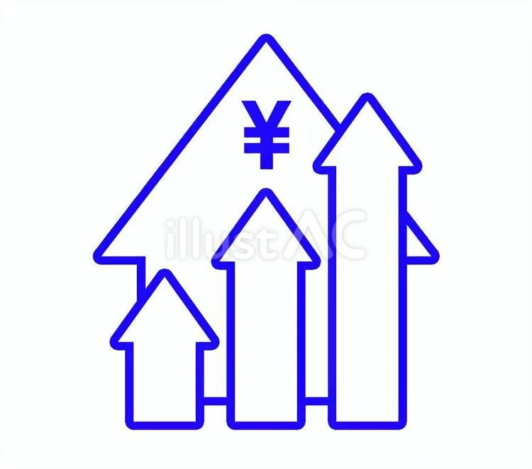 マイホーム（価格高騰） 家,価格,高騰のイラスト素材