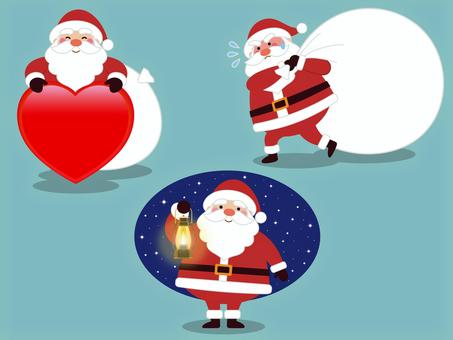 Illustration, santa claus, christmas, night sky, 