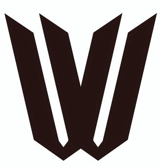 アルファベット「W」 w,アルファベット,デザイン,アイコン,かっこいい,文字のイラスト素材