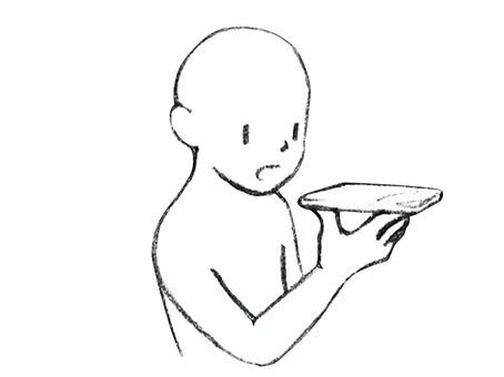 スマホのマイクに話す【リアル：１S】 絵コンテ,スマホ,音声入力,１s,シンプル,手描きのイラスト素材