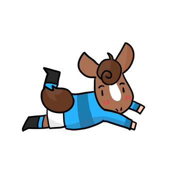 お馬さんイラスト438 馬,競馬,動物,かわいい,サラブレッドのイラスト素材