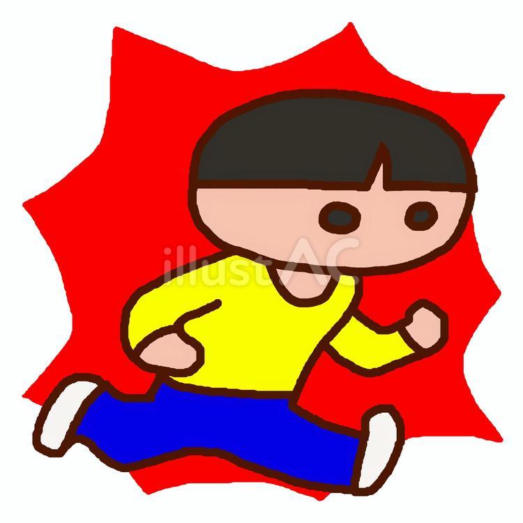 子供の飛び出し注意 子供,飛び出し,注意のイラスト素材