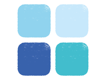 版画風角丸四角形フレーム4色セット02 フレーム,背景枠,飾り枠,囲み,囲み枠,版画,色背景,色々,カラフル,角丸四角のイラスト素材