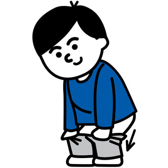ズボンを下げる 子ども トイレ動作 トイレ,トイレ動作,子ども,男の子,生活動作,生活習慣,手順,生活,幼児,保育のイラスト素材