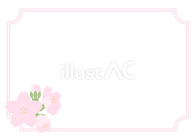 桜の装飾フレーム 桜,フレーム,花のイラスト素材