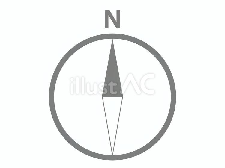 方位磁石のマーク（方位記号） 方位磁石,方位記号,マークのイラスト素材