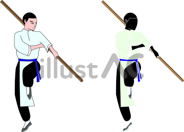 格闘技　武術　中国　中国武術　カンフー 格闘技,武術,中国のイラスト素材