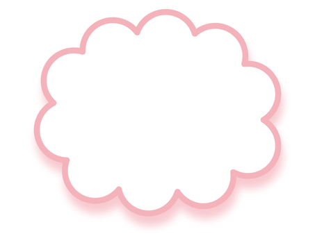 もこもこ吹き出しフレーム 影付 ピンク もこもこ吹き出しフレーム 影付 ピンク 吹き出し,ふきだし,フレーム,枠,もくもく,もこもこ,雲,タイトル,セリフ,メッセージのイラスト素材